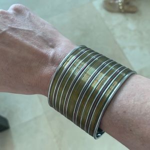 Stripped cuff bracelet